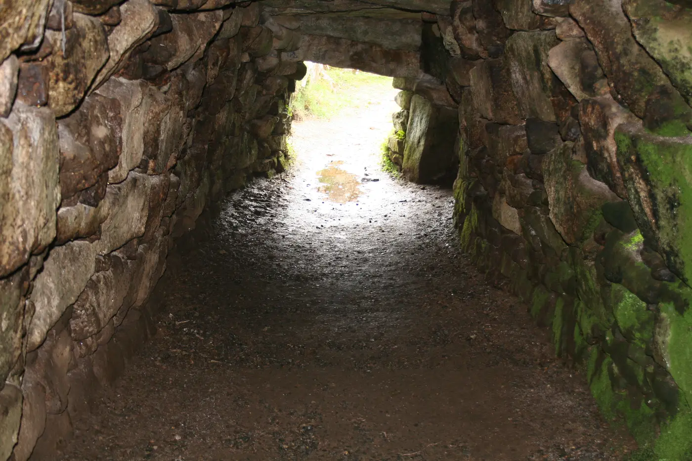 The stone-lined underground fogou at Carn Euny Ancient Village