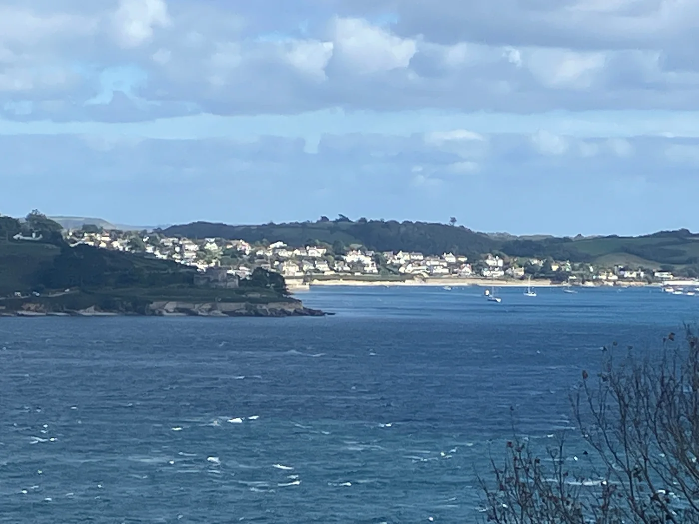 St Mawes across Carrick Roads from Pendennis