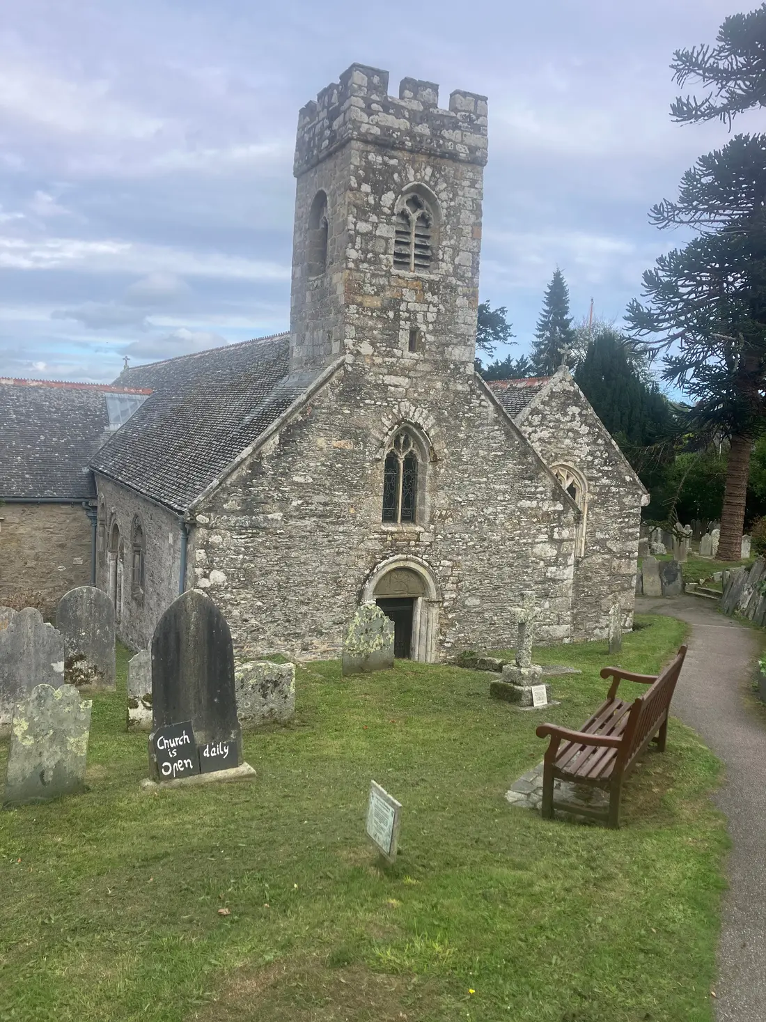 The historic parish church of St Mylor